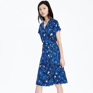 Banana Republic Floral Pleated Wrap Dress